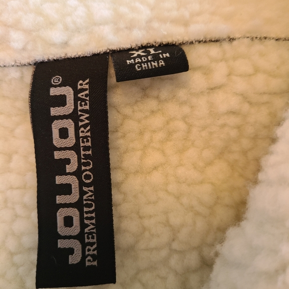 JouJou Woman's Moto Jacket, Size: XL Color: Grey and White - Picture 14 of 16